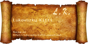 Lukovszky Kitti névjegykártya