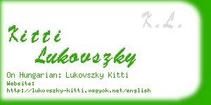 kitti lukovszky business card